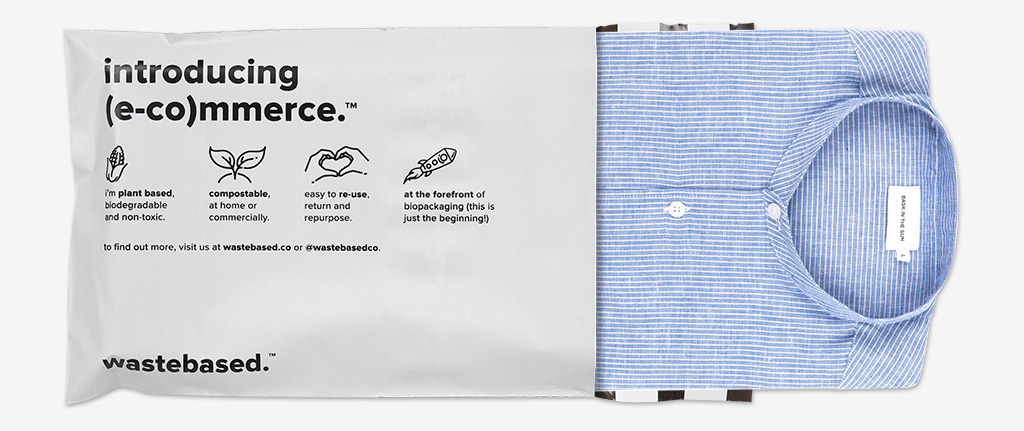 Wastebased, enveloppe e-commerce compostable