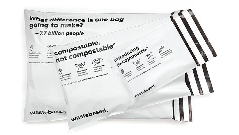 Wastebased, enveloppe e-commerce compostable