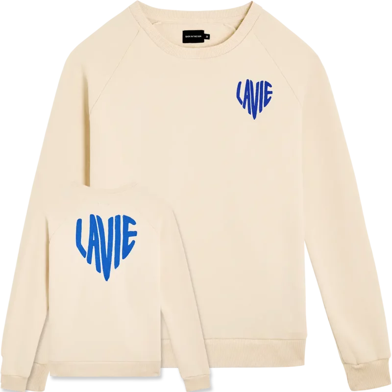 cream LA VIE sweat