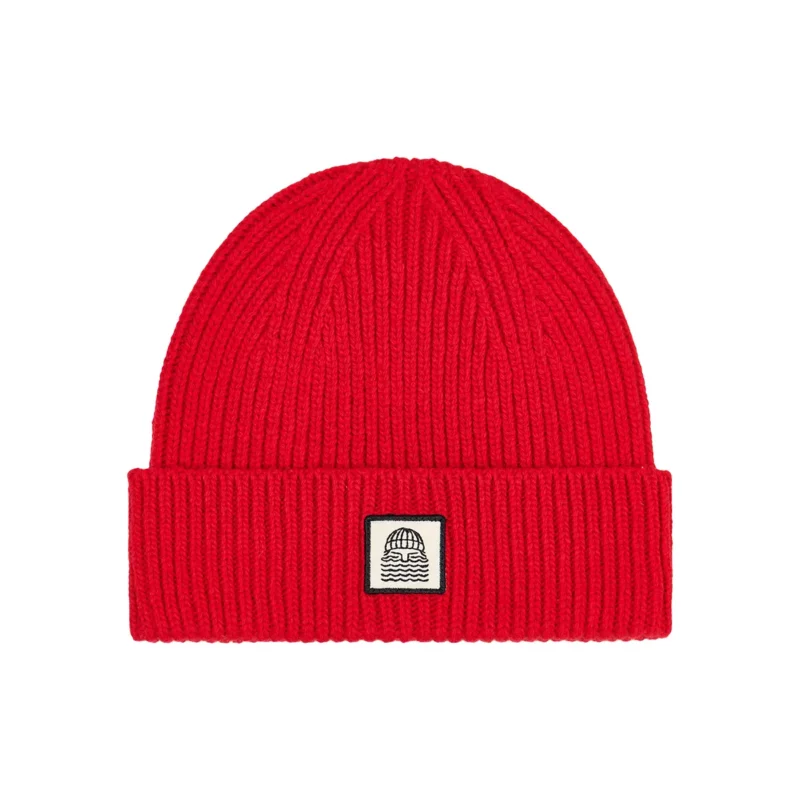 red MINI TO THE SEA beanie