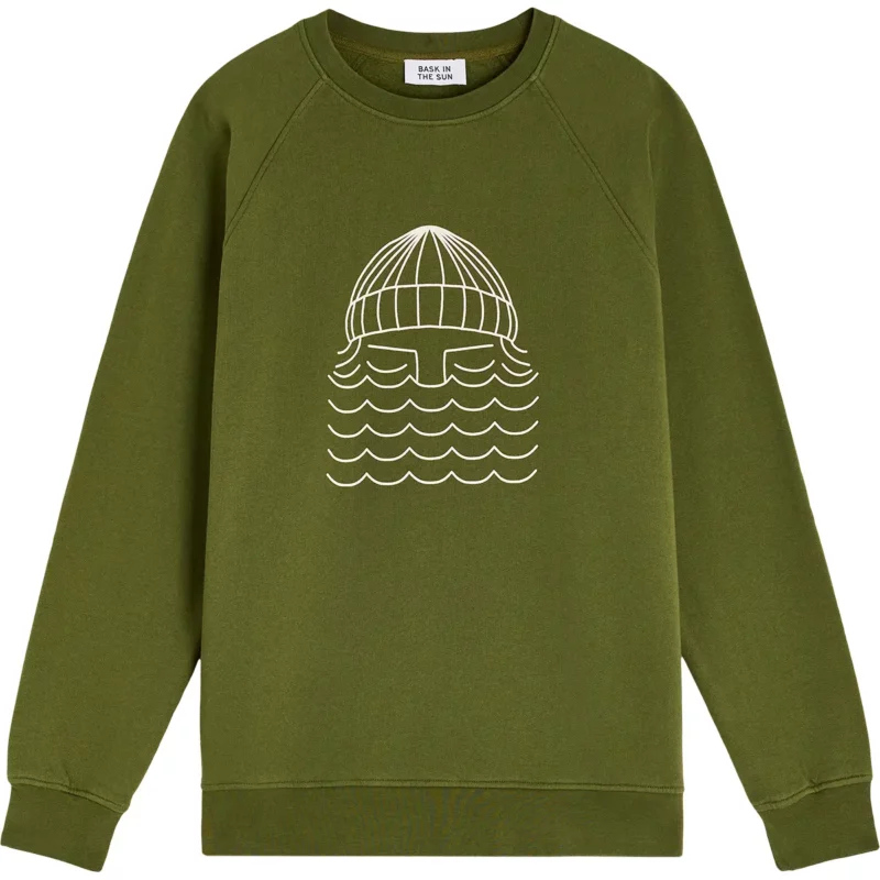 olive TO THE SEA sweatshirt