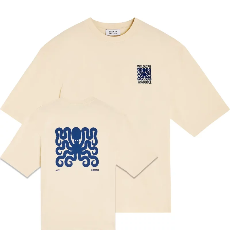 cream PULPO tee