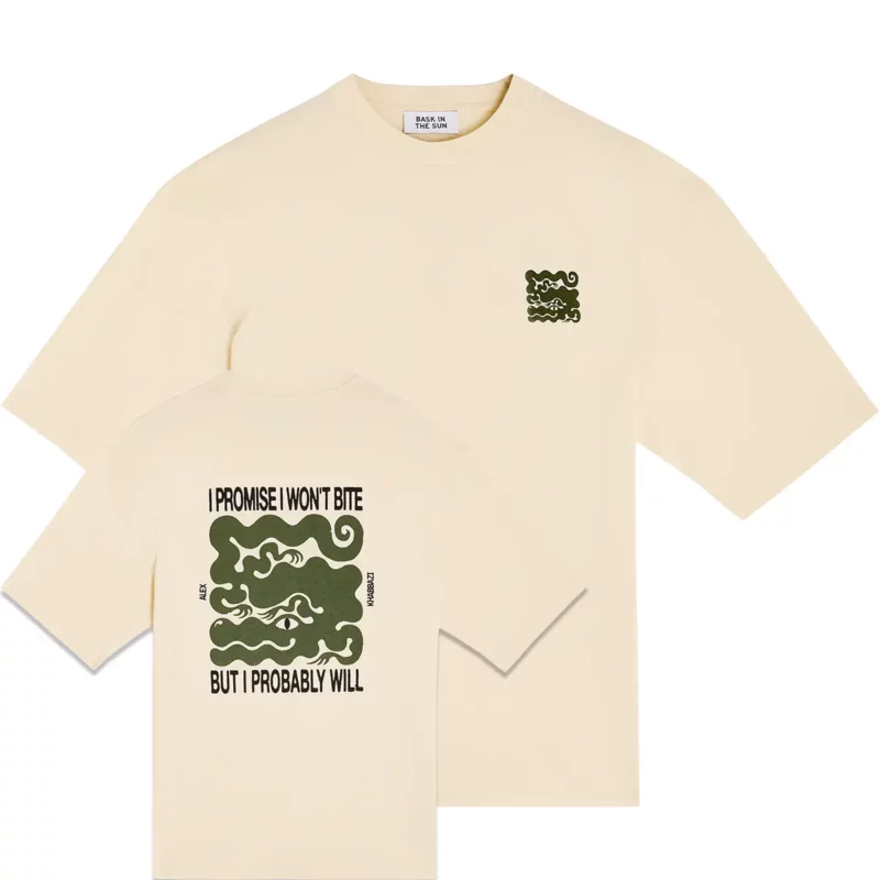 cream CROCO tee