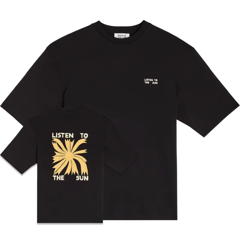 black LISTEN tee